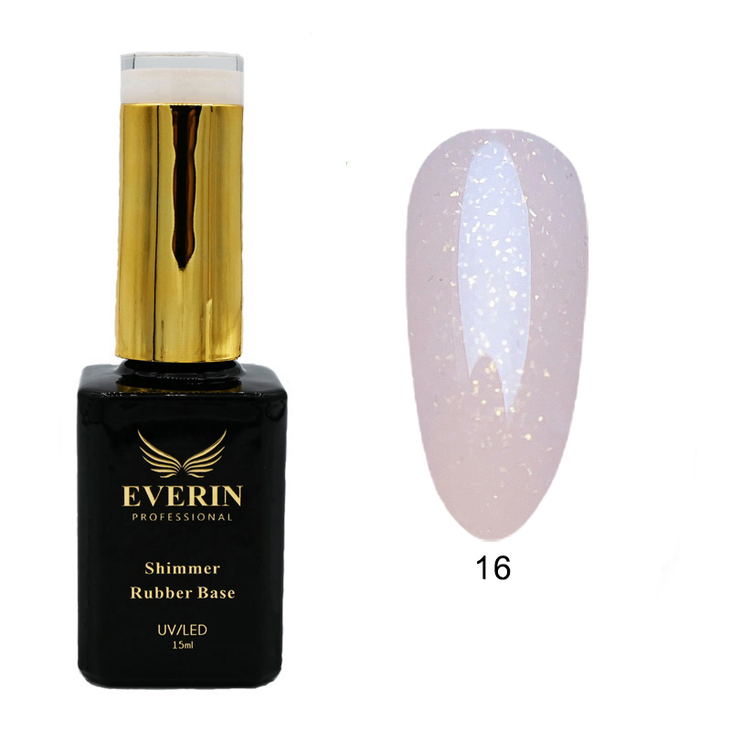 Shimmer Rubber Base Everin 15ml- 16