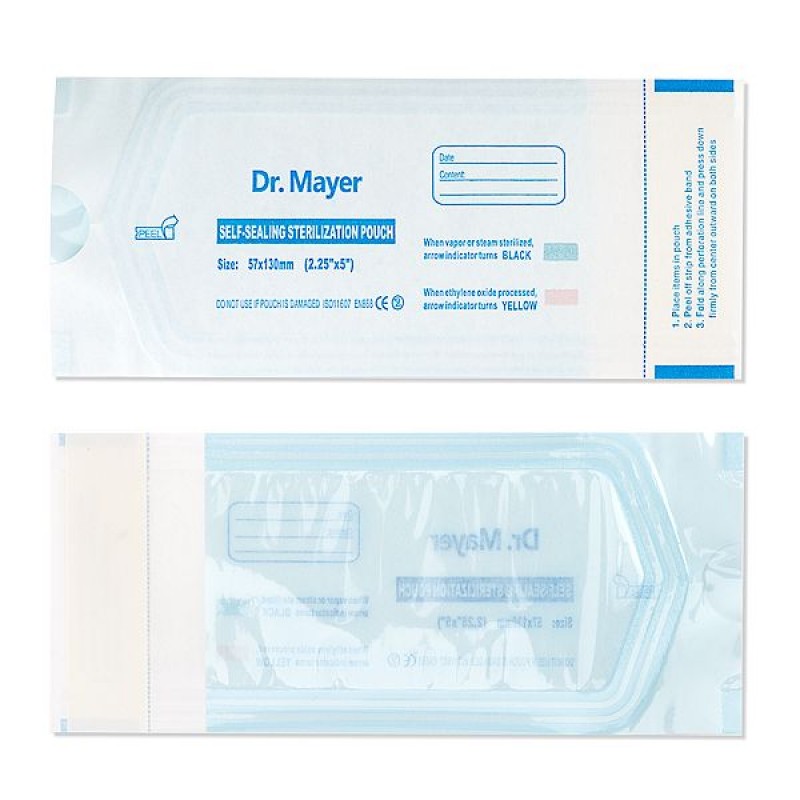 Pungi Sterilizare Manichiura Autosigilante Dr.Mayer 20 buc - 57X130mm